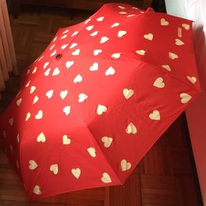Moschino red heart umbrella